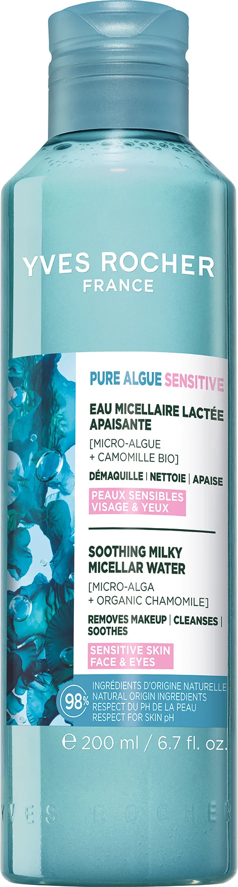 Micellar water for sensitive skin "PURE ALGUE" - 200ml